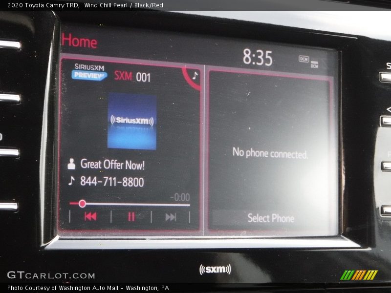 Wind Chill Pearl / Black/Red 2020 Toyota Camry TRD