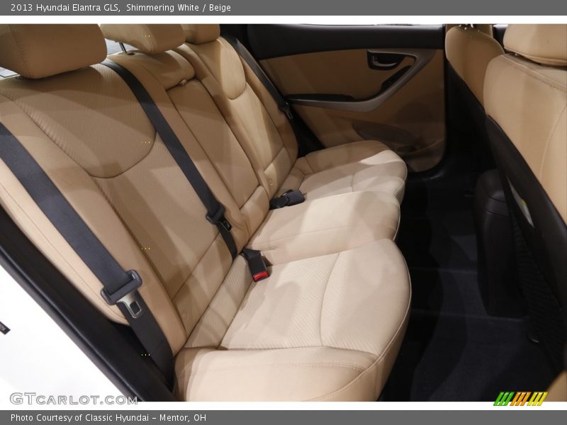 Shimmering White / Beige 2013 Hyundai Elantra GLS