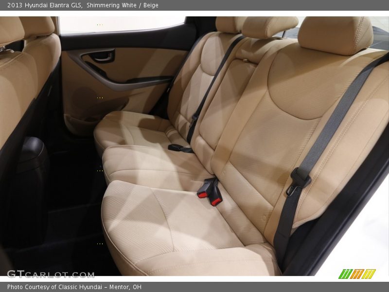 Shimmering White / Beige 2013 Hyundai Elantra GLS