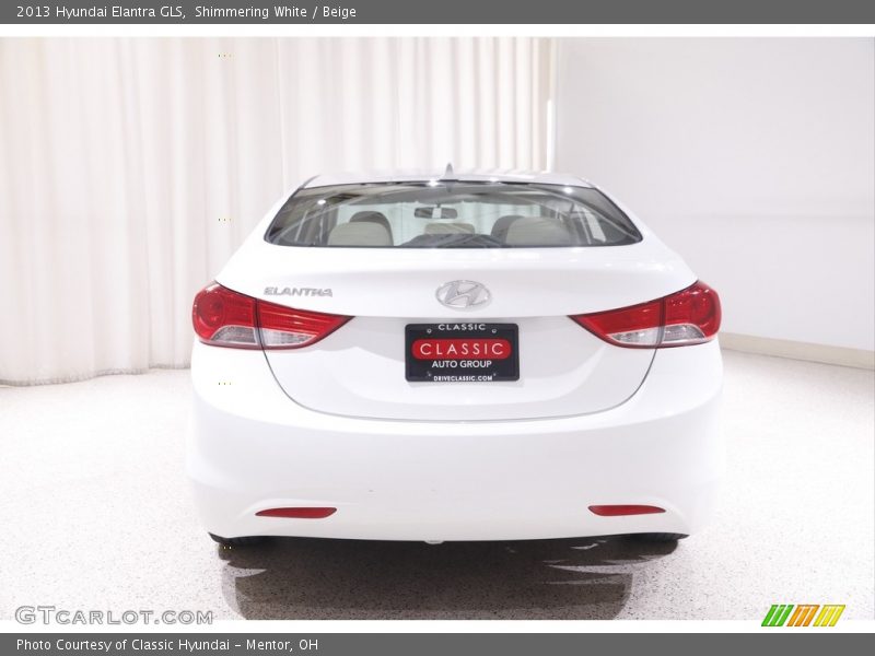 Shimmering White / Beige 2013 Hyundai Elantra GLS