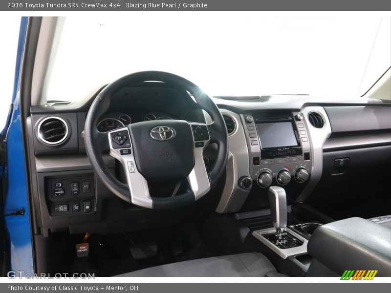 Blazing Blue Pearl / Graphite 2016 Toyota Tundra SR5 CrewMax 4x4