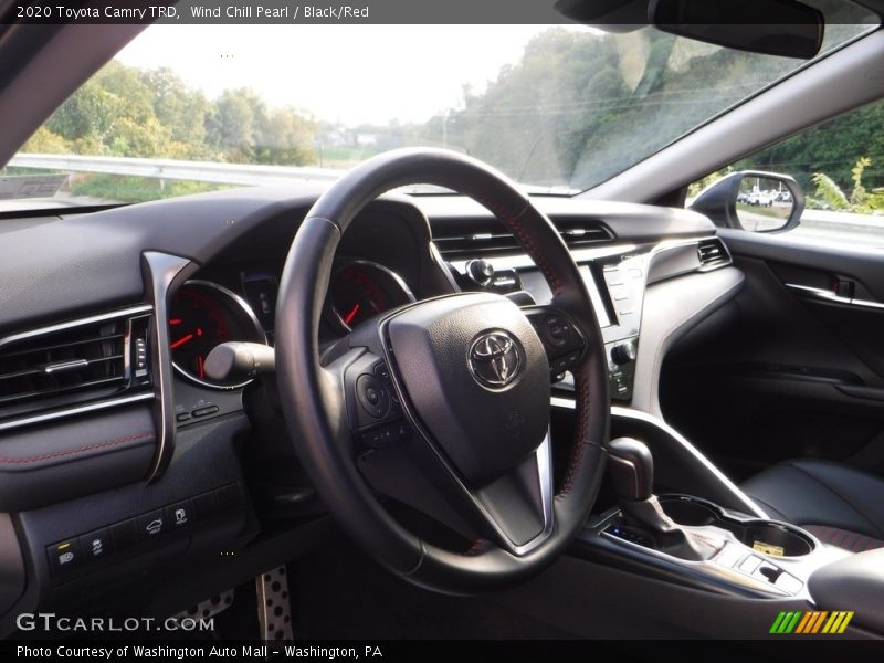 Wind Chill Pearl / Black/Red 2020 Toyota Camry TRD