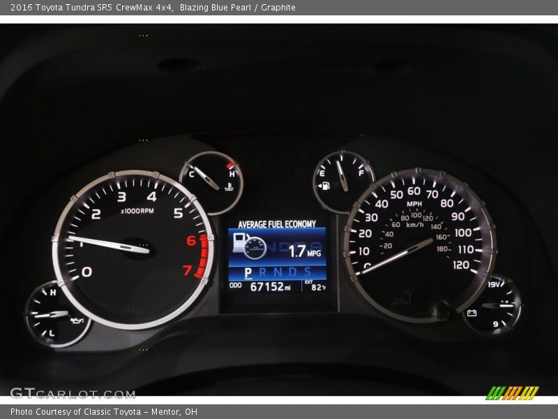 Blazing Blue Pearl / Graphite 2016 Toyota Tundra SR5 CrewMax 4x4