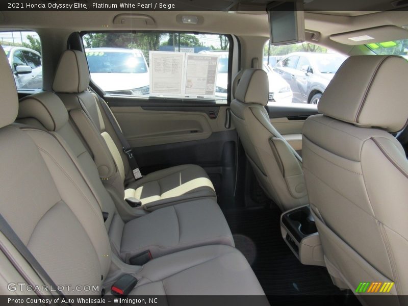 Platinum White Pearl / Beige 2021 Honda Odyssey Elite