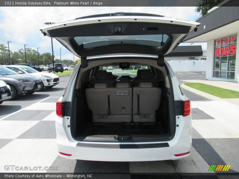 Platinum White Pearl / Beige 2021 Honda Odyssey Elite