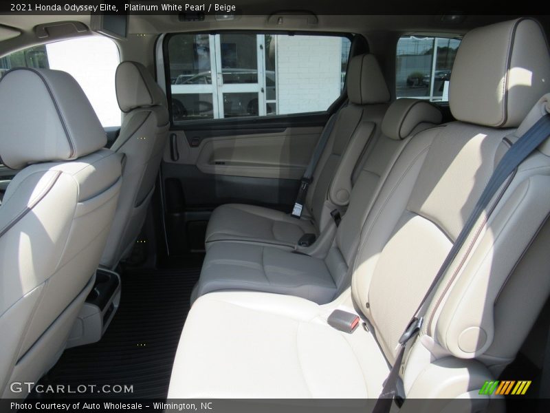 Platinum White Pearl / Beige 2021 Honda Odyssey Elite