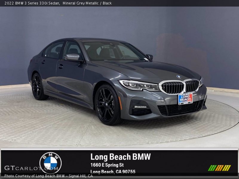 Mineral Grey Metallic / Black 2022 BMW 3 Series 330i Sedan