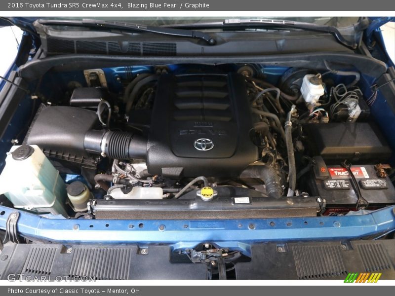 Blazing Blue Pearl / Graphite 2016 Toyota Tundra SR5 CrewMax 4x4