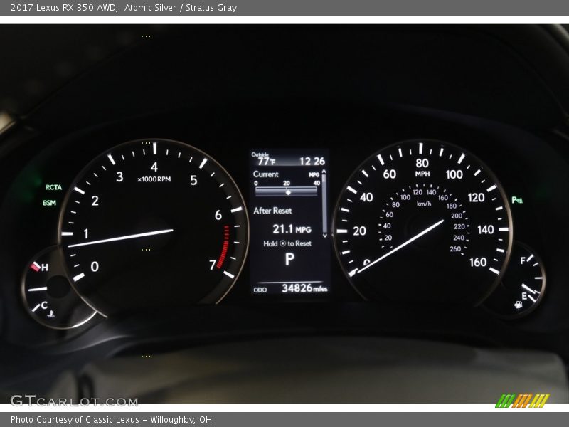 Atomic Silver / Stratus Gray 2017 Lexus RX 350 AWD