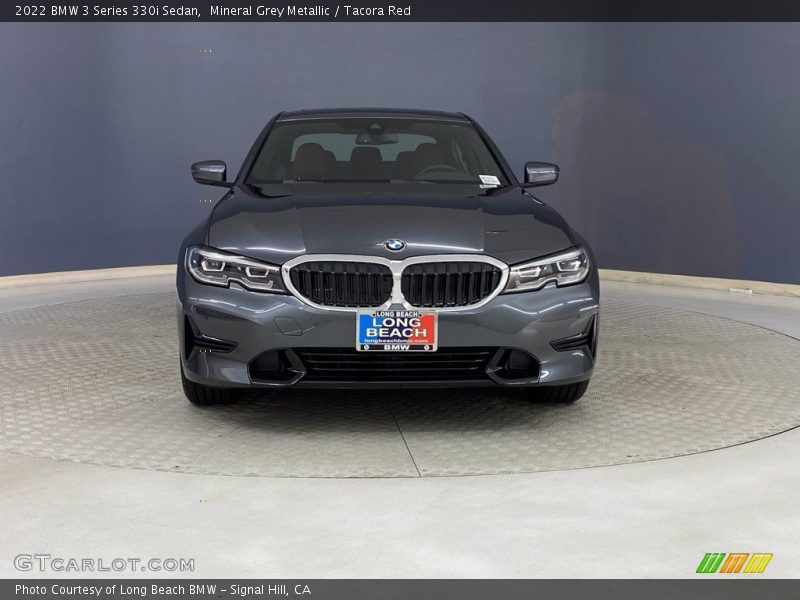 Mineral Grey Metallic / Tacora Red 2022 BMW 3 Series 330i Sedan