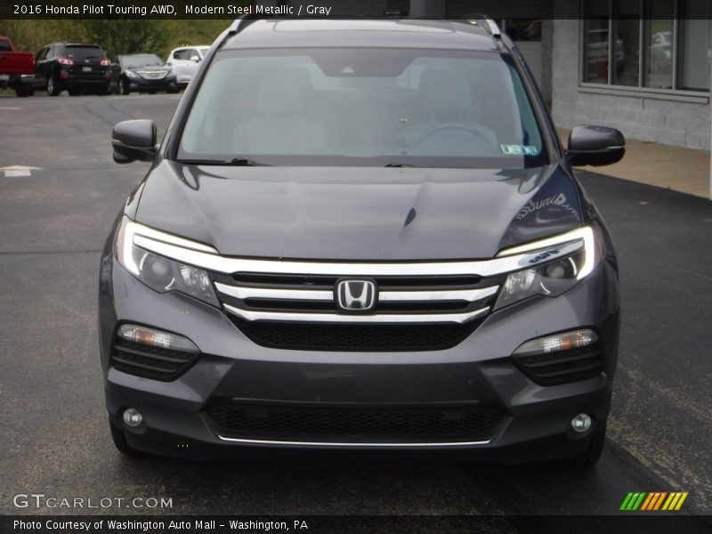 Modern Steel Metallic / Gray 2016 Honda Pilot Touring AWD
