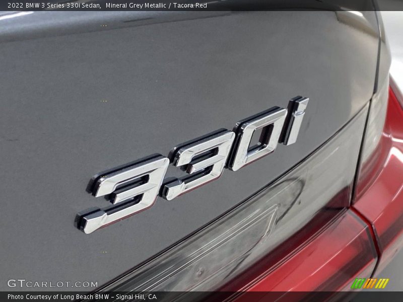 Mineral Grey Metallic / Tacora Red 2022 BMW 3 Series 330i Sedan
