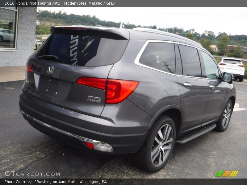 Modern Steel Metallic / Gray 2016 Honda Pilot Touring AWD
