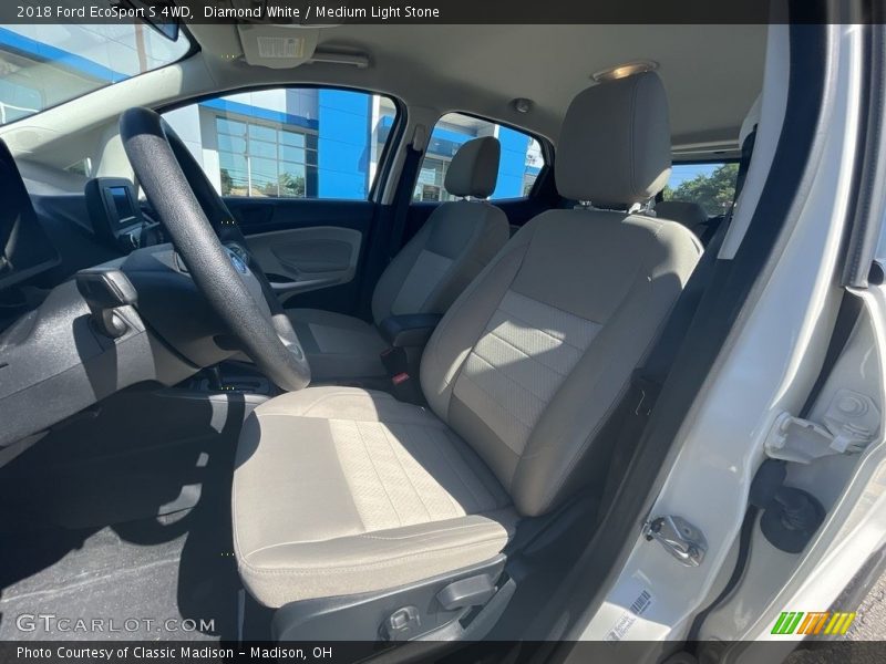 Diamond White / Medium Light Stone 2018 Ford EcoSport S 4WD