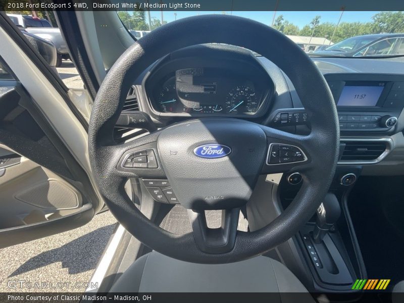 Diamond White / Medium Light Stone 2018 Ford EcoSport S 4WD