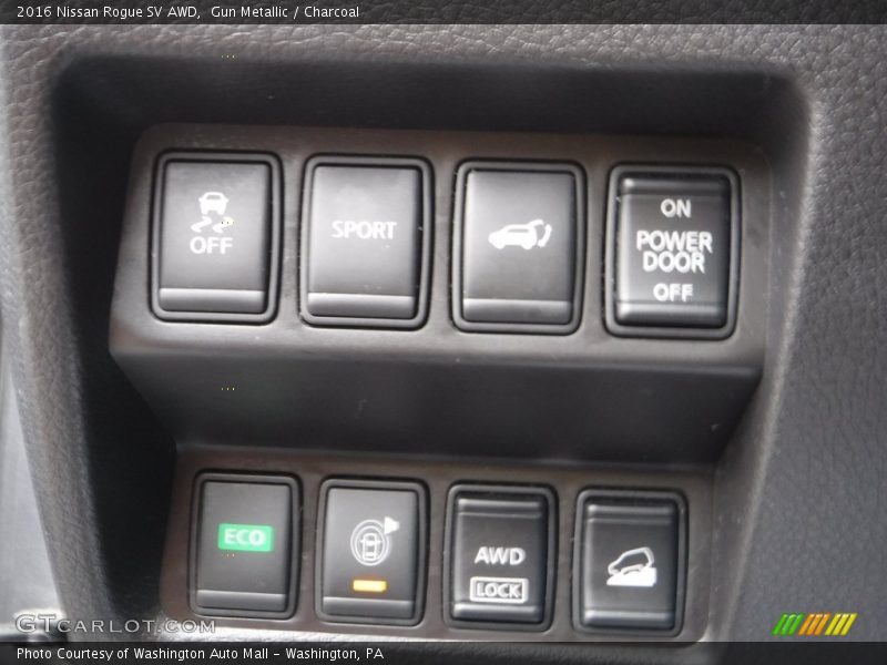Gun Metallic / Charcoal 2016 Nissan Rogue SV AWD