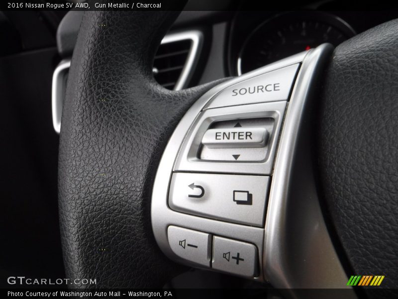 Gun Metallic / Charcoal 2016 Nissan Rogue SV AWD