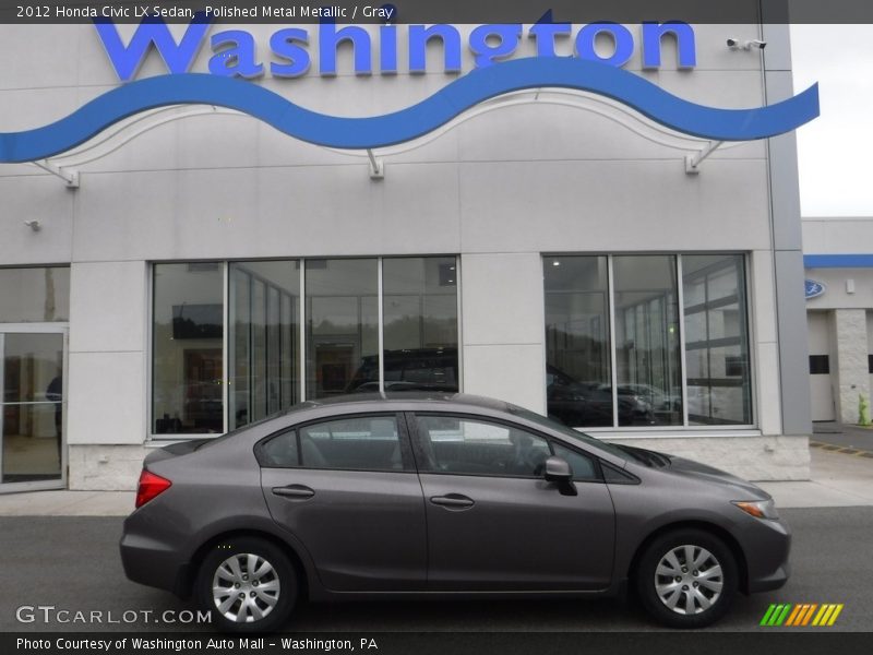 Polished Metal Metallic / Gray 2012 Honda Civic LX Sedan