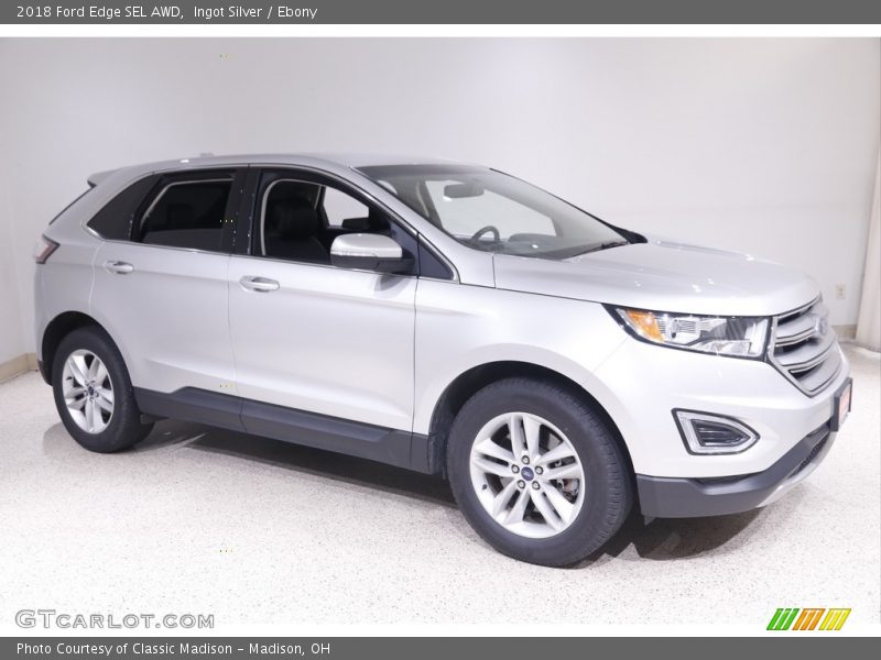 Ingot Silver / Ebony 2018 Ford Edge SEL AWD