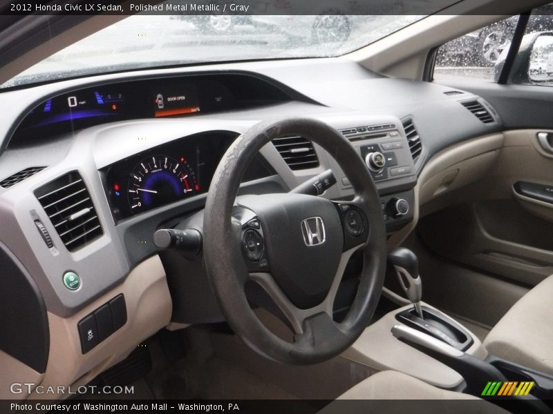 Polished Metal Metallic / Gray 2012 Honda Civic LX Sedan