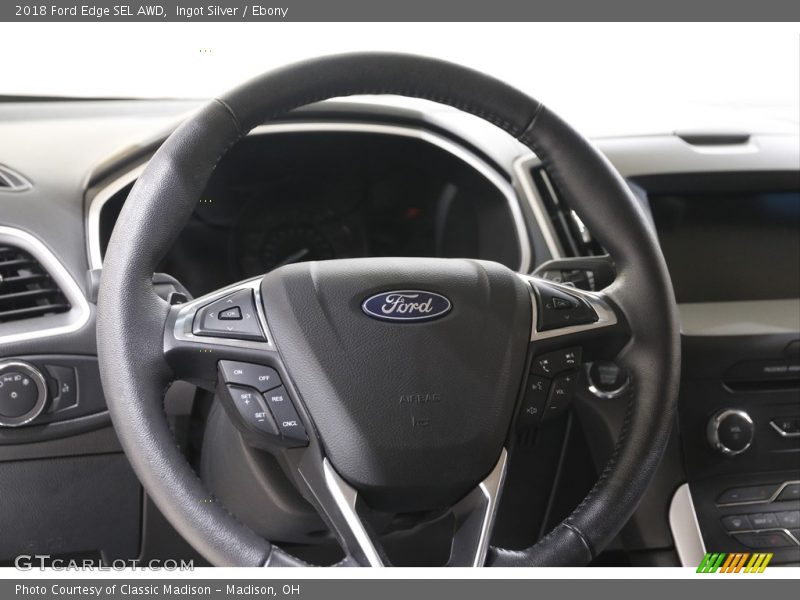 Ingot Silver / Ebony 2018 Ford Edge SEL AWD