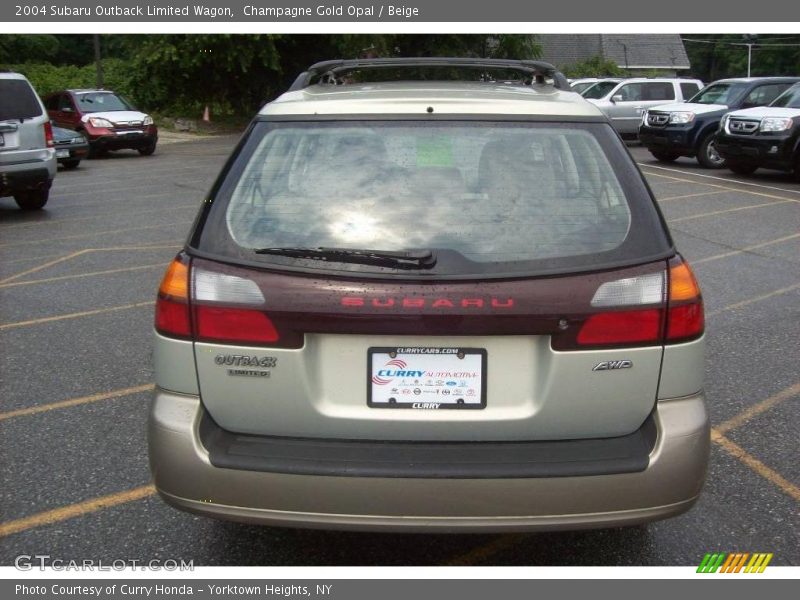 Champagne Gold Opal / Beige 2004 Subaru Outback Limited Wagon