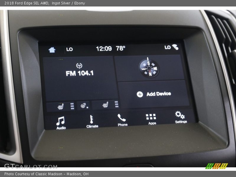 Ingot Silver / Ebony 2018 Ford Edge SEL AWD