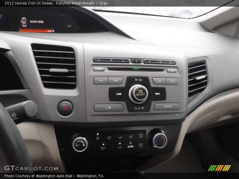 Polished Metal Metallic / Gray 2012 Honda Civic LX Sedan