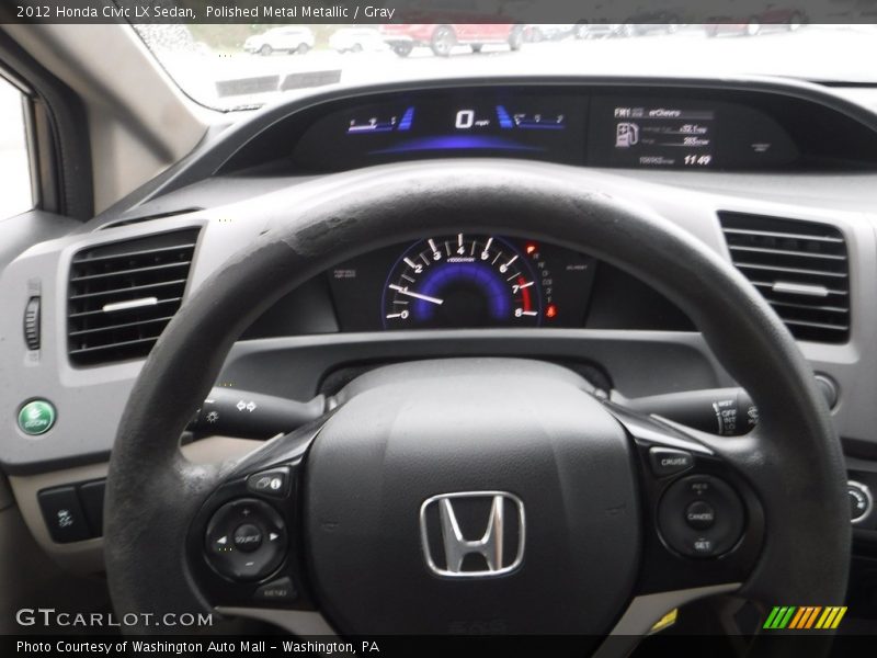 Polished Metal Metallic / Gray 2012 Honda Civic LX Sedan