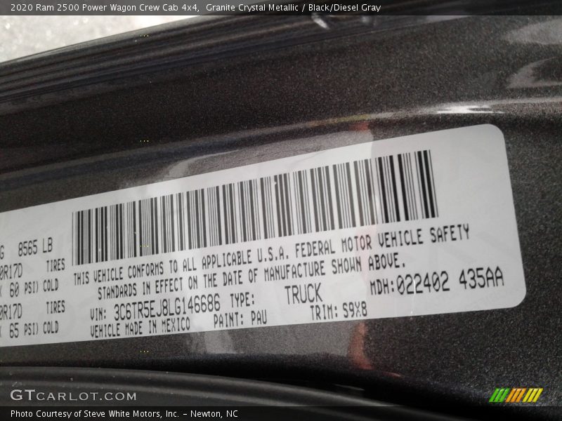 Granite Crystal Metallic / Black/Diesel Gray 2020 Ram 2500 Power Wagon Crew Cab 4x4