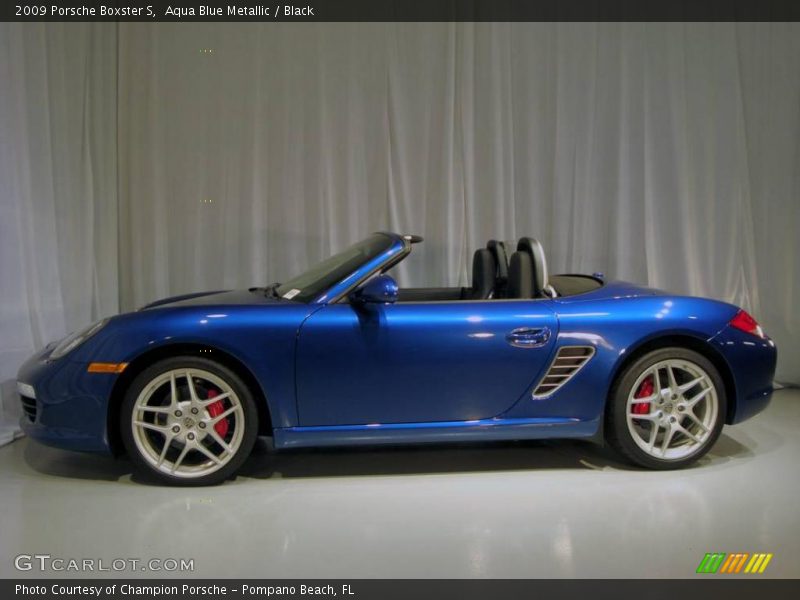 Aqua Blue Metallic / Black 2009 Porsche Boxster S