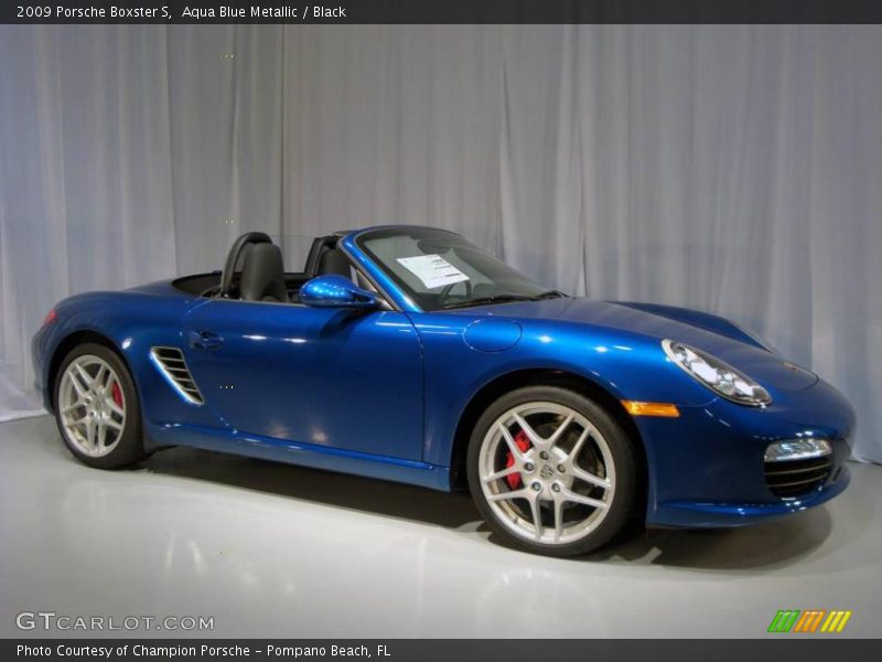 Aqua Blue Metallic / Black 2009 Porsche Boxster S