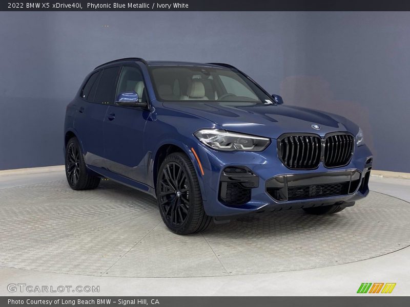 Phytonic Blue Metallic / Ivory White 2022 BMW X5 xDrive40i