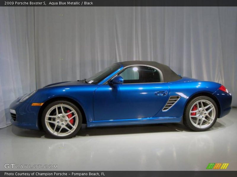 Aqua Blue Metallic / Black 2009 Porsche Boxster S