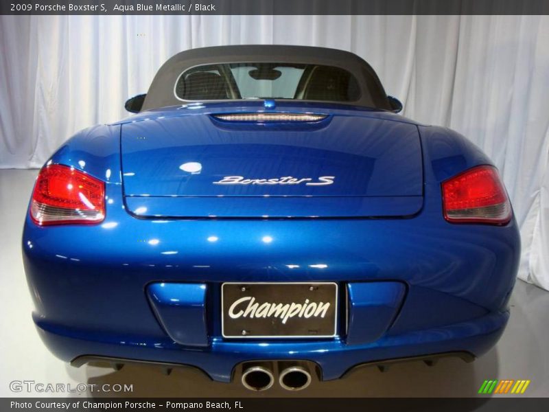 Aqua Blue Metallic / Black 2009 Porsche Boxster S
