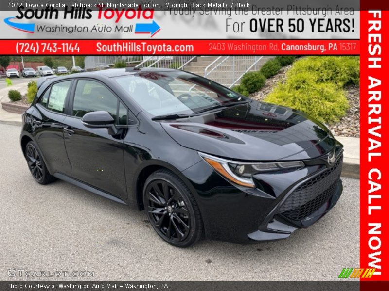 Midnight Black Metallic / Black 2022 Toyota Corolla Hatchback SE Nightshade Edition