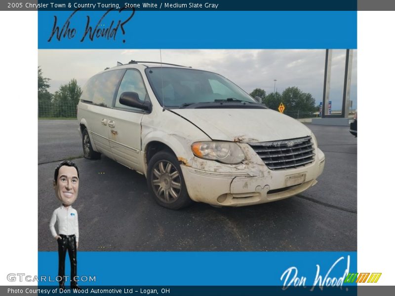 Stone White / Medium Slate Gray 2005 Chrysler Town & Country Touring