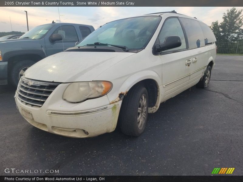 Stone White / Medium Slate Gray 2005 Chrysler Town & Country Touring