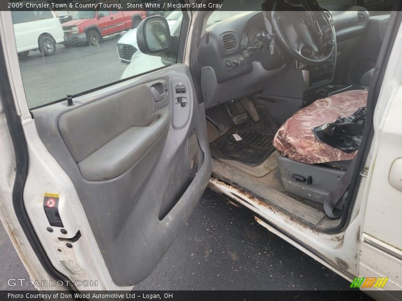 Stone White / Medium Slate Gray 2005 Chrysler Town & Country Touring