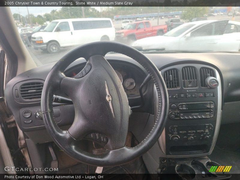 Stone White / Medium Slate Gray 2005 Chrysler Town & Country Touring