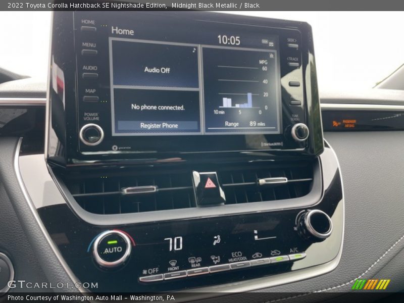 Controls of 2022 Corolla Hatchback SE Nightshade Edition