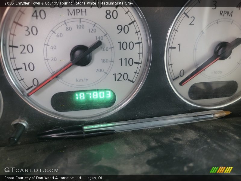 Stone White / Medium Slate Gray 2005 Chrysler Town & Country Touring
