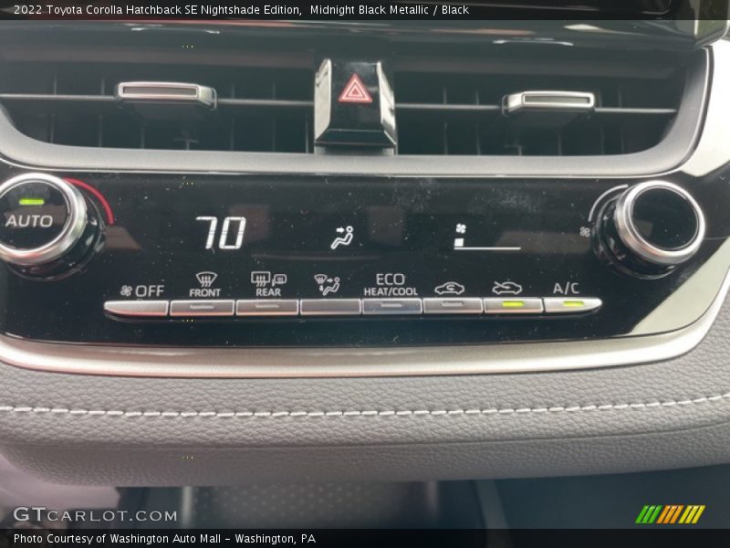 Controls of 2022 Corolla Hatchback SE Nightshade Edition