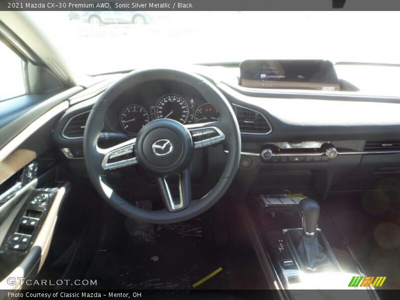 Sonic Silver Metallic / Black 2021 Mazda CX-30 Premium AWD