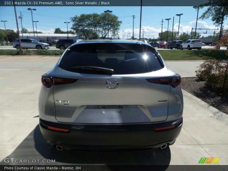 Sonic Silver Metallic / Black 2021 Mazda CX-30 Premium AWD