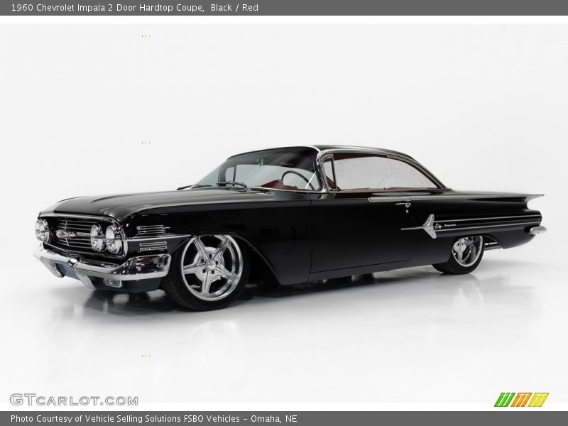 Black / Red 1960 Chevrolet Impala 2 Door Hardtop Coupe