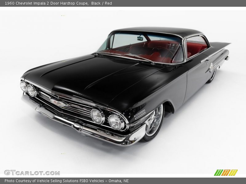 Black / Red 1960 Chevrolet Impala 2 Door Hardtop Coupe