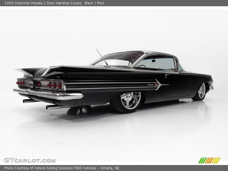 Black / Red 1960 Chevrolet Impala 2 Door Hardtop Coupe