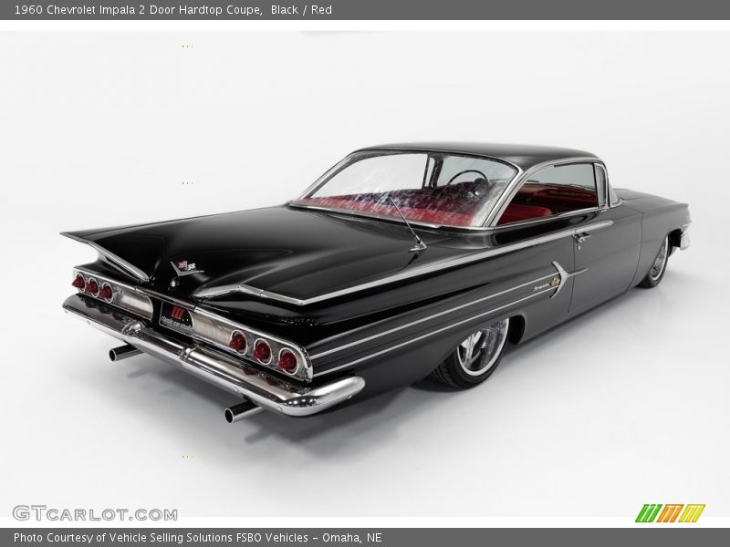 Black / Red 1960 Chevrolet Impala 2 Door Hardtop Coupe