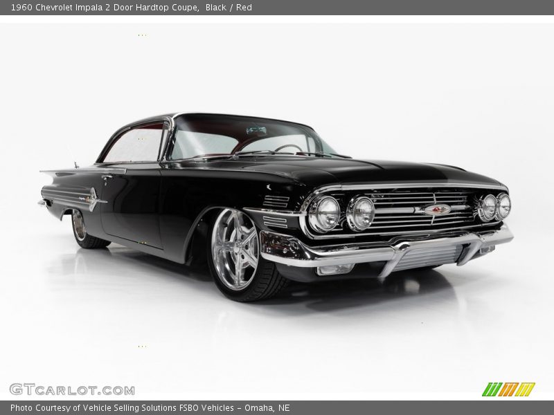 Black / Red 1960 Chevrolet Impala 2 Door Hardtop Coupe